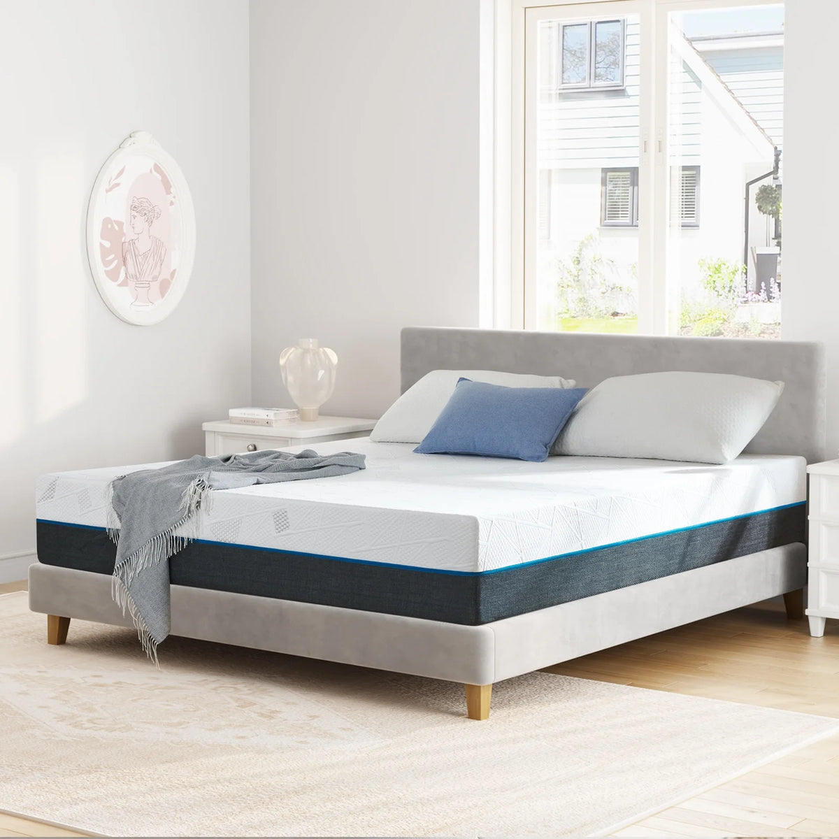 Queen 10 Medium Gel Memory Foam Mattress I666214