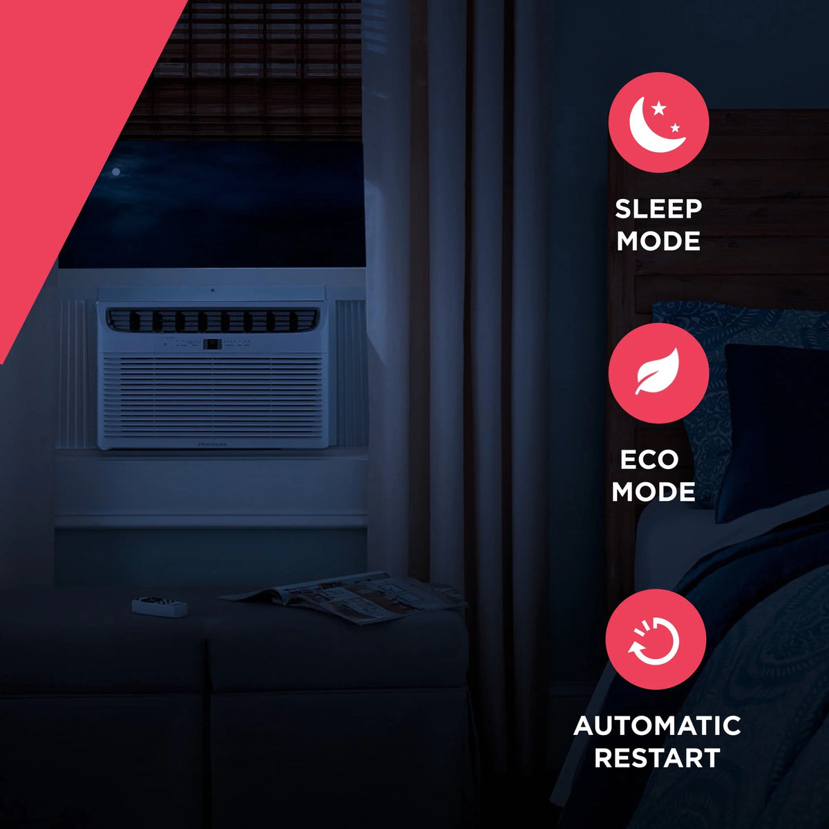 18,000 BTU Window Air Conditioner with Supplemental Heat D252