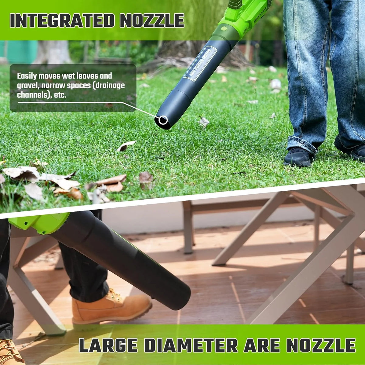 Cordless Leaf Blower 600CFM 165MPH with 2.5Ah Battery T80010