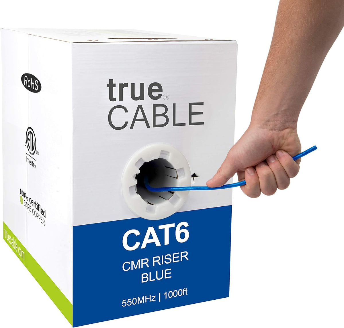 Blue 1000ft Cat6 Riser Bulk Ethernet Cable E53185