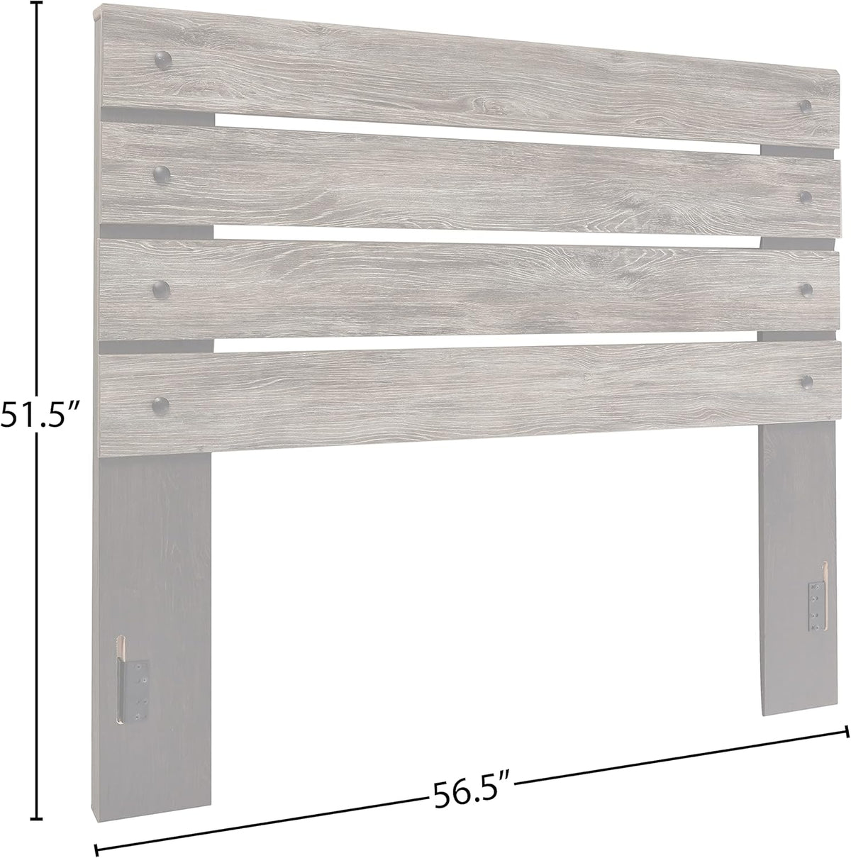 Full Weathered Gray Open Slat Panel Headboard Y6672