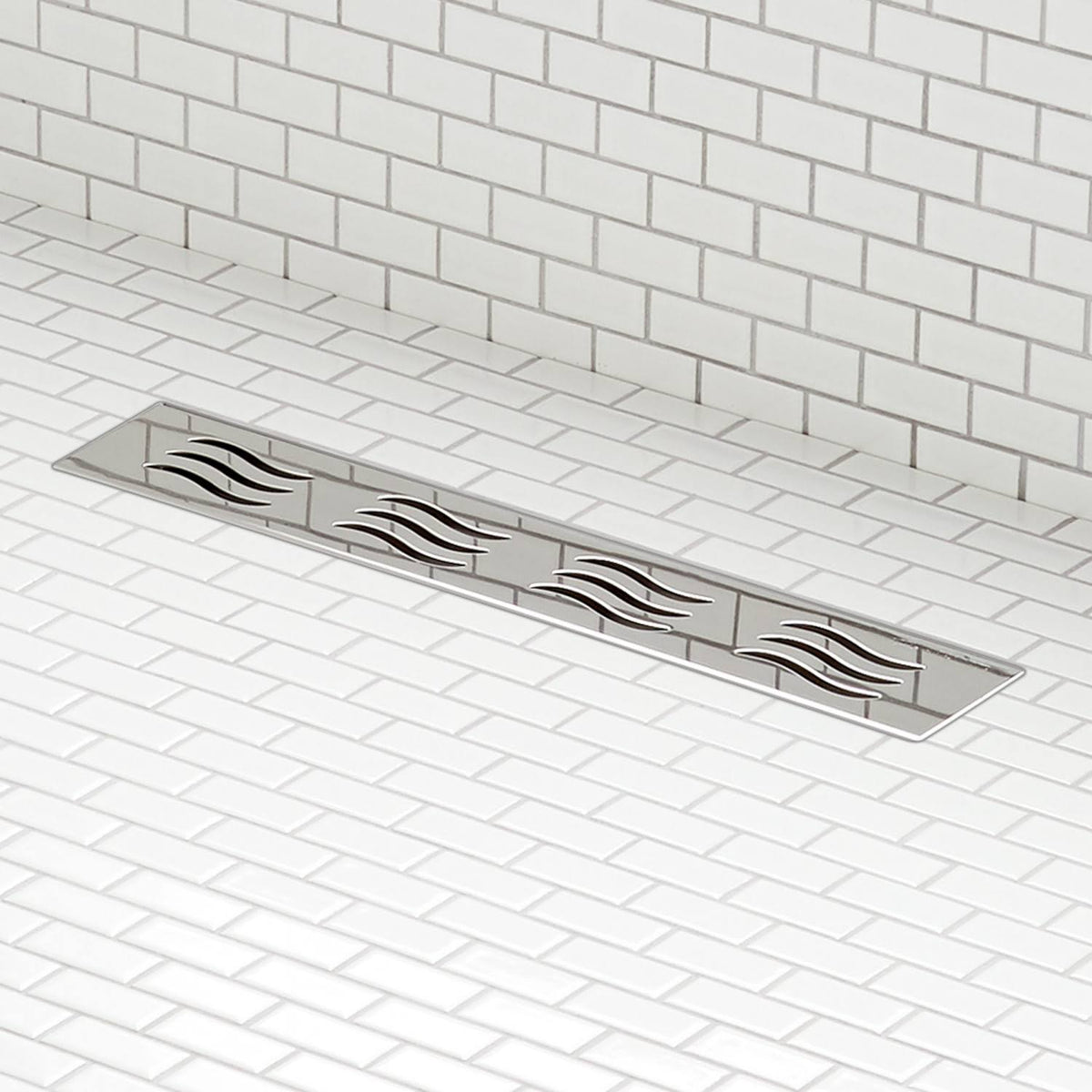 24 Linear Shower Drain Polished Stainless Steel T164