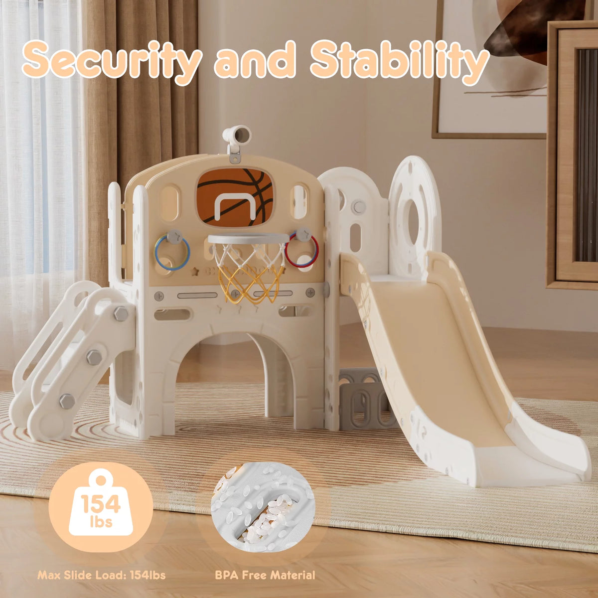 7-in-1 Kids Slide with Climber Play Set H64303