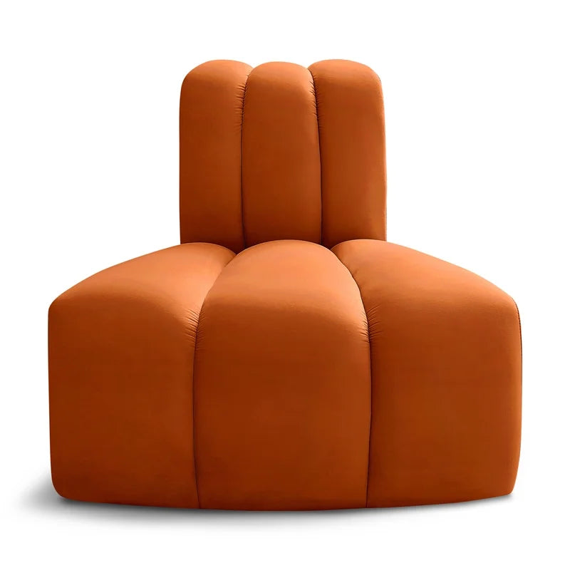 Cognac Velvet Corner U48182