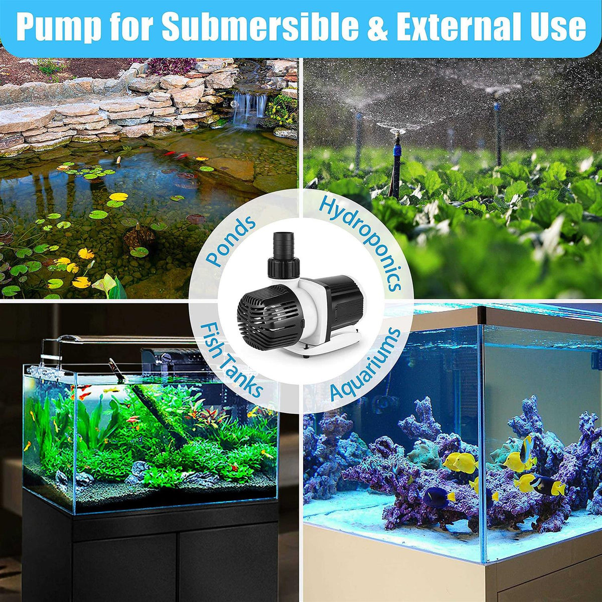 Controllable DC Aquarium Pump 25W 1050GPH L391007
