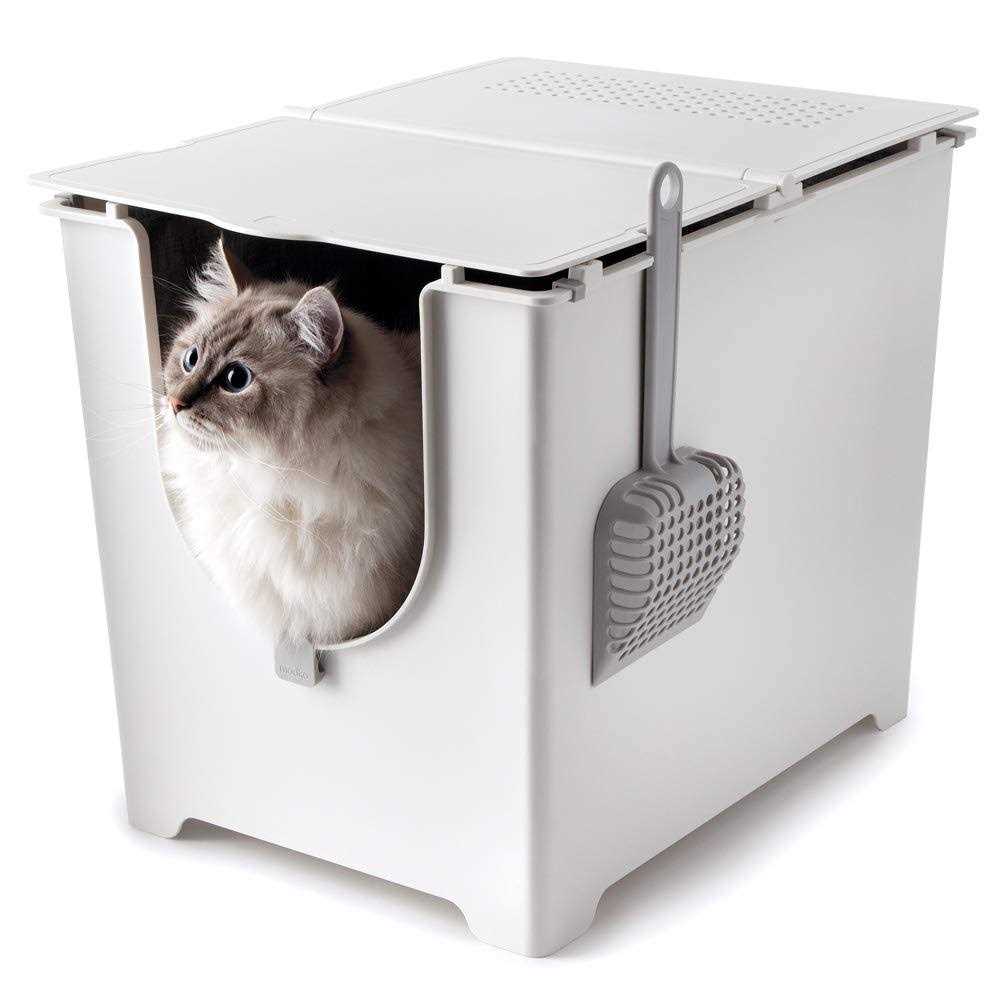 Flip Litter Box with Scoop and Reusable Liner U9244