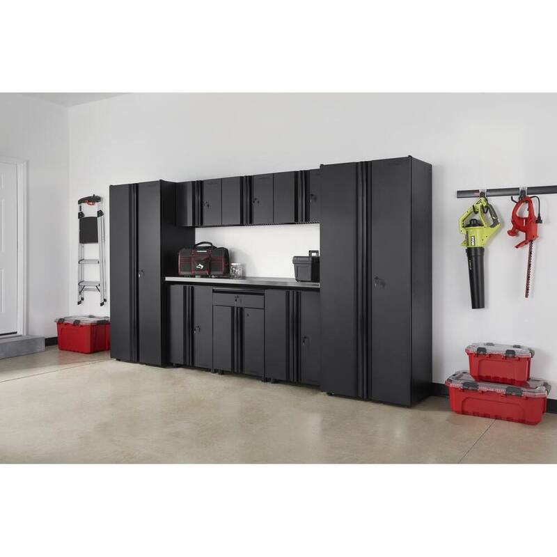 9 Piece Black Welded Steel Garage Storage System R3654