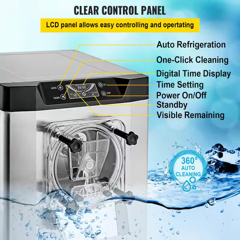Commercial Ice Cream Machine 1400-Watt Hard Serve Ice Cream Maker I4118