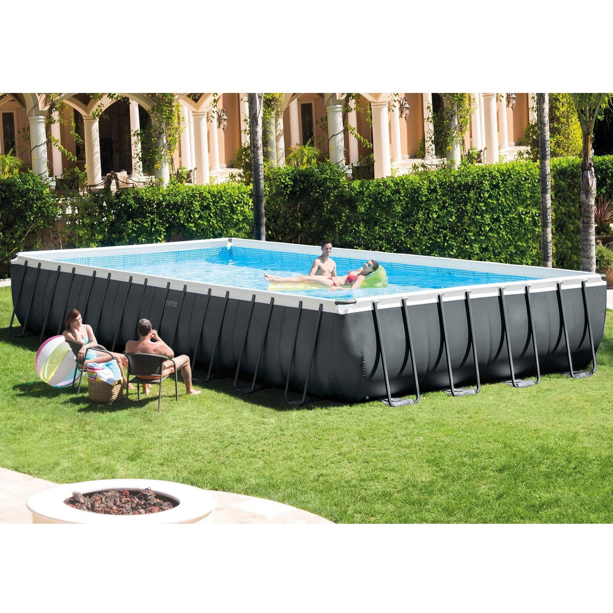 Rectangular Frame Pool with Saltwater System W7565