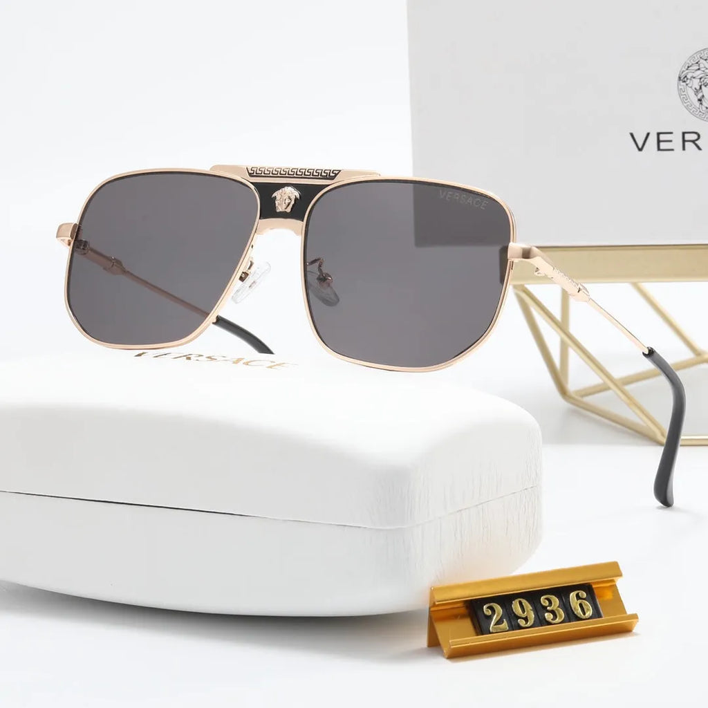 Round Stripe Printed Polarized Sunglasses V912609