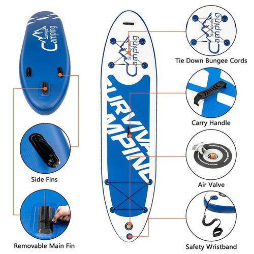 11Ft Inflatable Stand Up Paddle Board with Carrying Bag Q392686