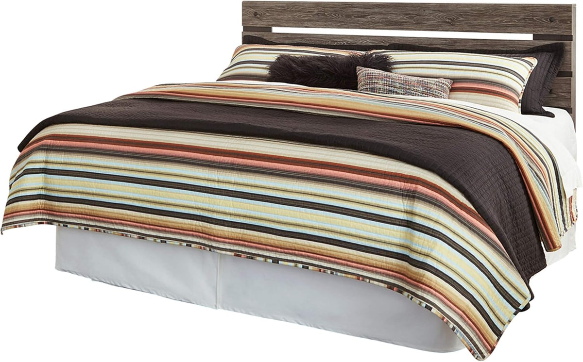 Full Weathered Gray Open Slat Panel Headboard Y6672
