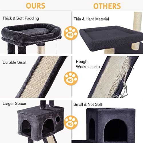 36 Inches Smoky Grey Cat Tree with Hammock C769