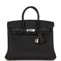 Black Leather Handbag V104
