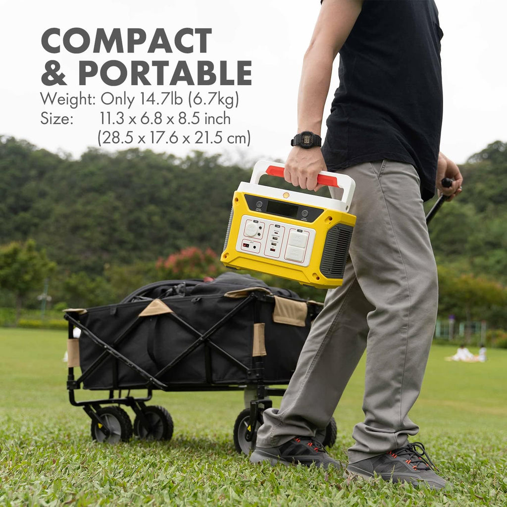 Portable Power Station 500W 583Wh Lithium Battery Solar Generator with 110V AC Outlet S262