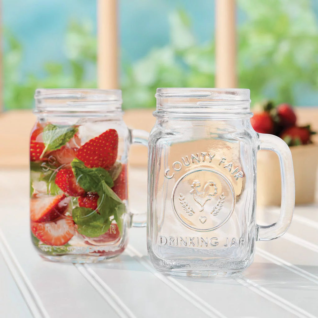 Glass Drinking Jars Set of 12 V988