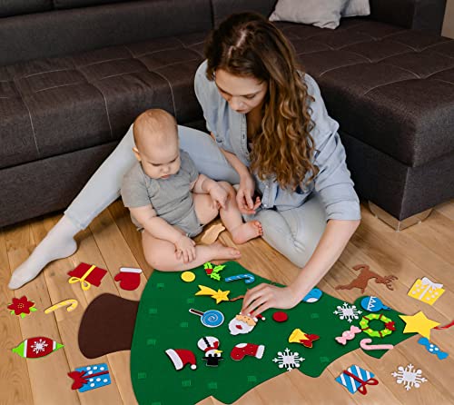 3ft DIY Felt Christmas Tree Set + Snowman Advent Calendar Y6730