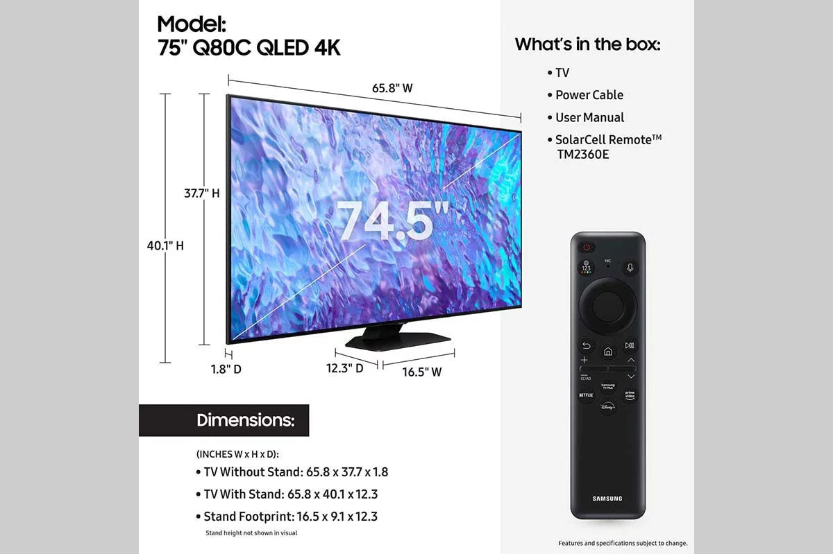 75 Class QLED 4K Smart TV K734