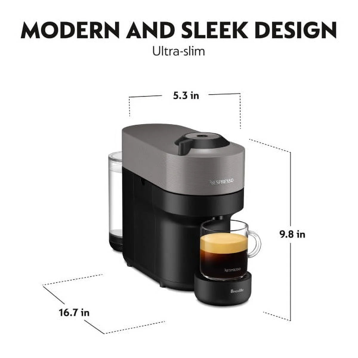Dark Gray Coffee and Espresso Maker C626