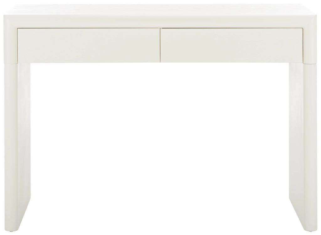 Ivory Wood Console Table with Drawer X439