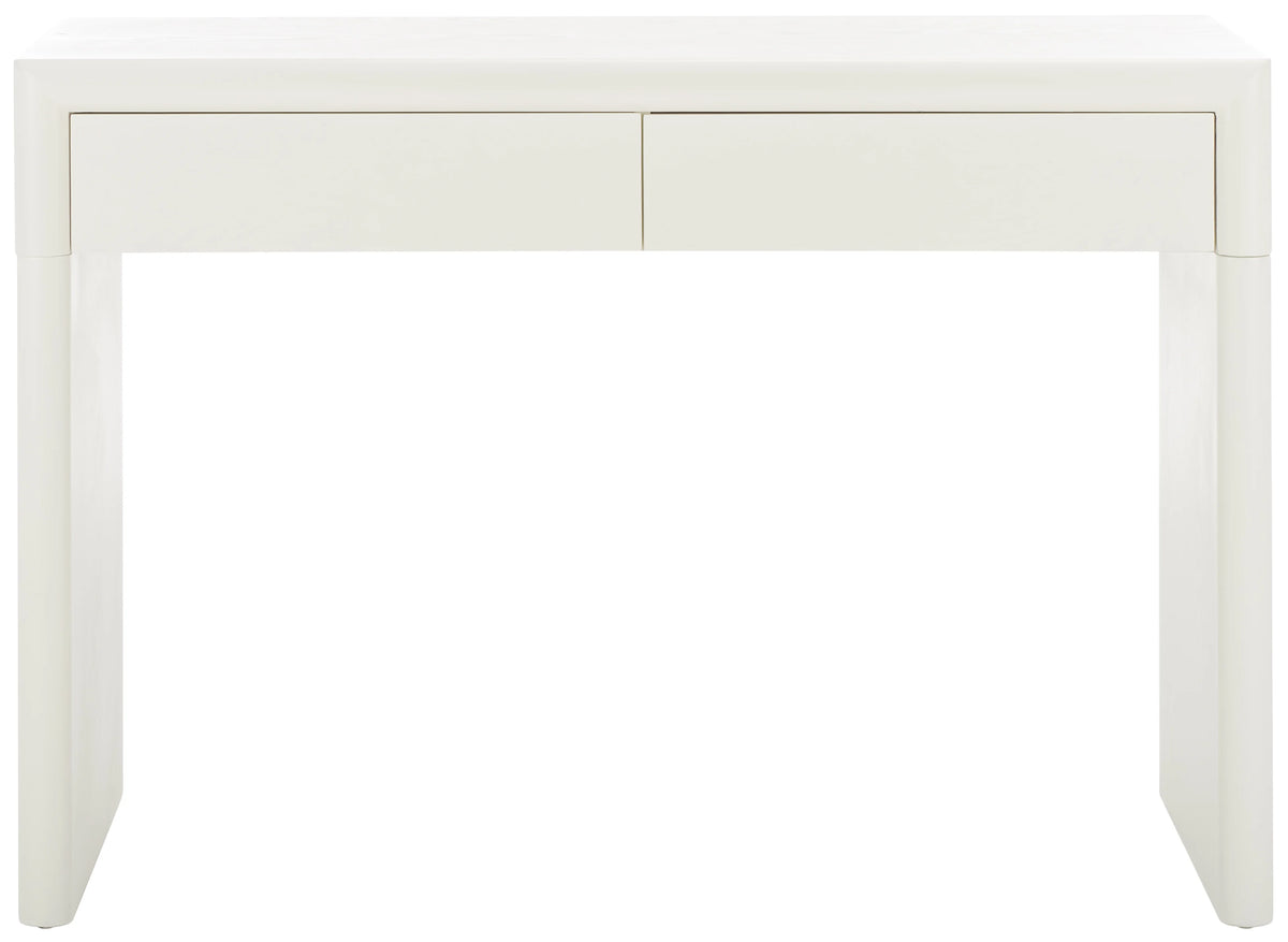 Ivory Wood Console Table with Drawer X439