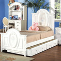 Wooden Full Bed with 2 Drawers in White X431889