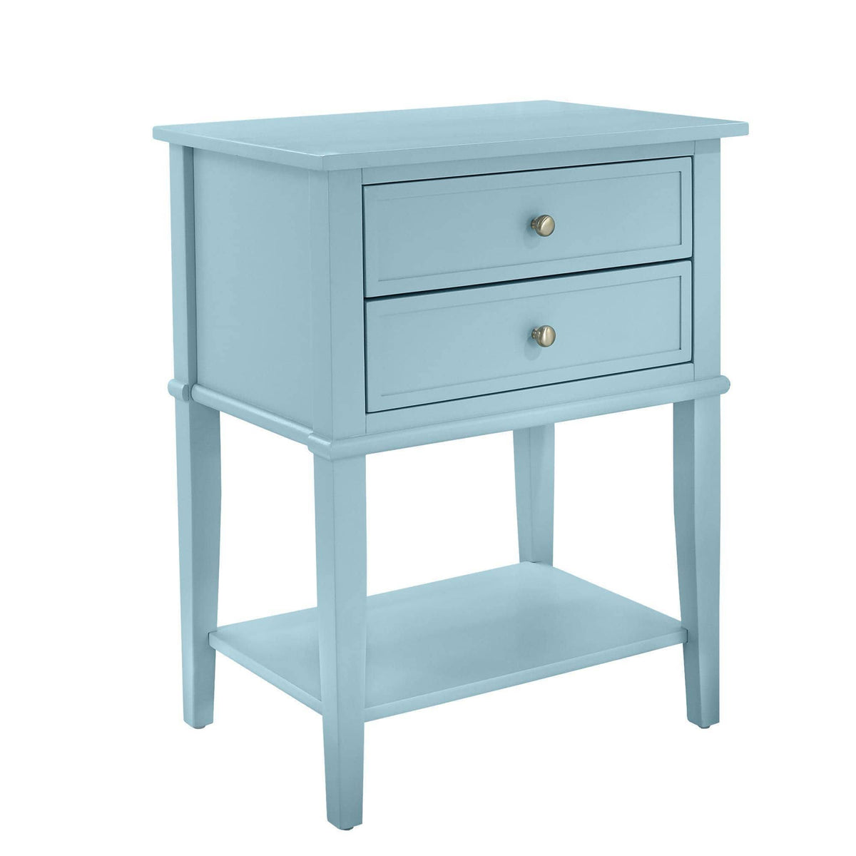 Blue Accent Table with 2 Drawers F588331