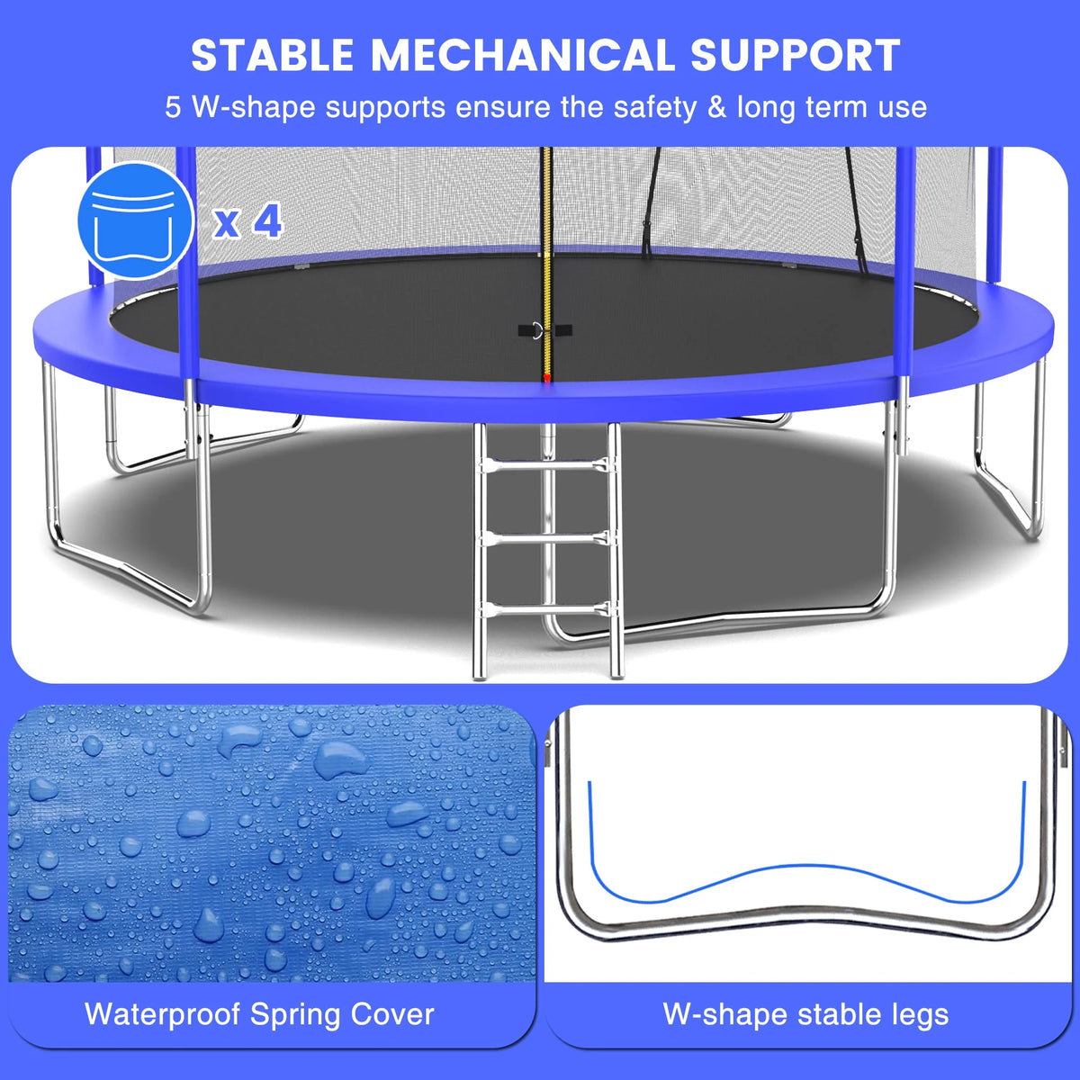 12FT Round Trampoline with Enclosure N905069