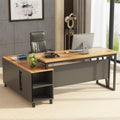 L-Shaped Desk with File Cabinet Storage M271