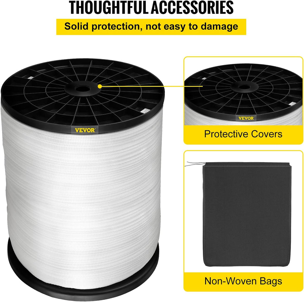 Polyester Pull Tape 1053' x 5/8 Flat Rope Pack of 2 I35908