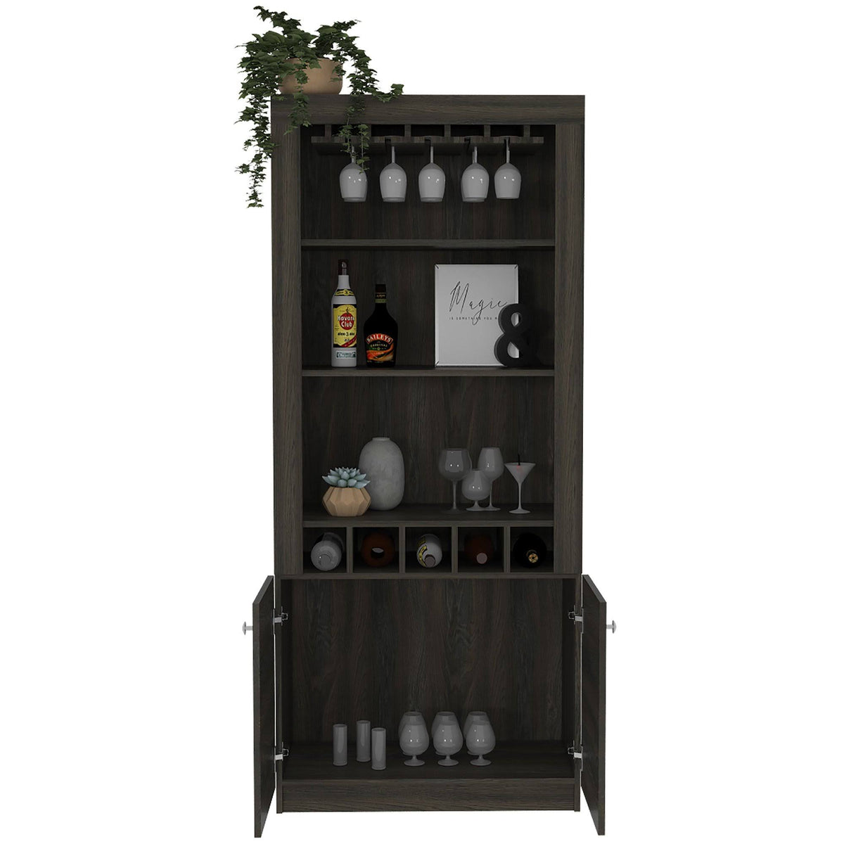 Dark Brown Bar Cabinet M779