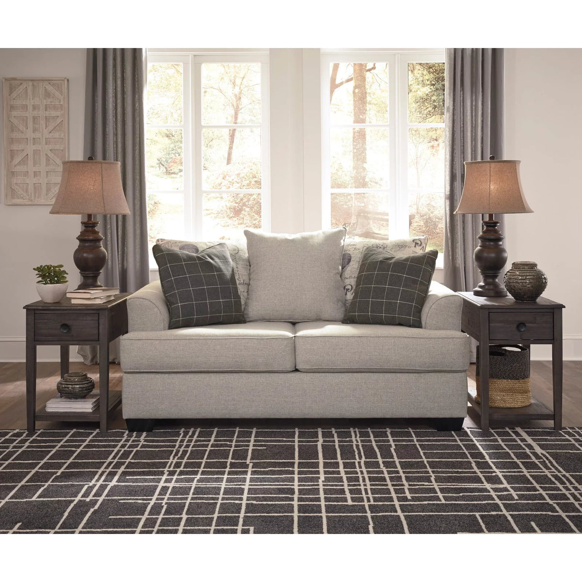 Pewter Loveseat M5829