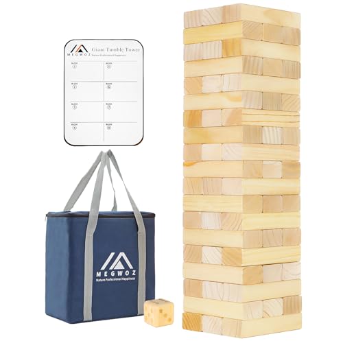 57 Blocks New Zealand Pine Wooden Tumble Tower G731