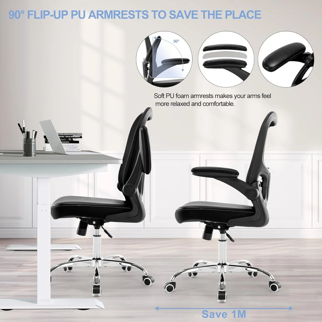 Black Mesh Ergonomic Office Chair with Armrests L35229