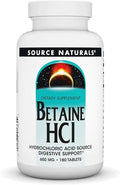 Betaine HCl Hydrochloric Acid 650 mg 180 Tablets X93022