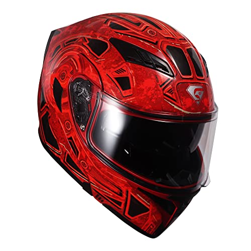 Motorcycle Dual Visor Flip up Modular Full Face Helmet L697000