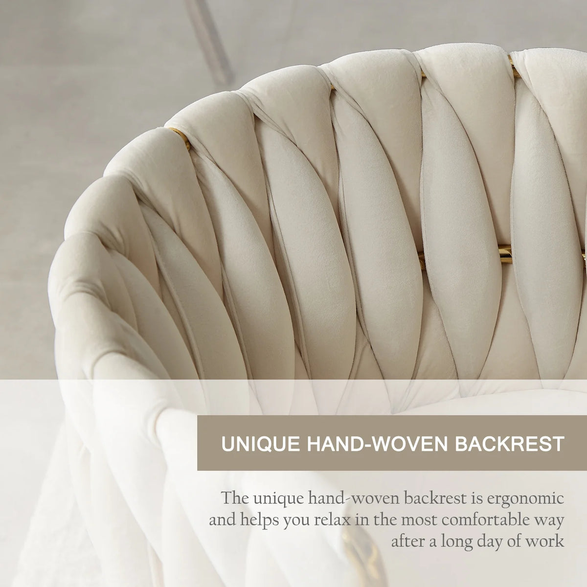 Velvet Dining Chairs Set of 6 Beige J52390