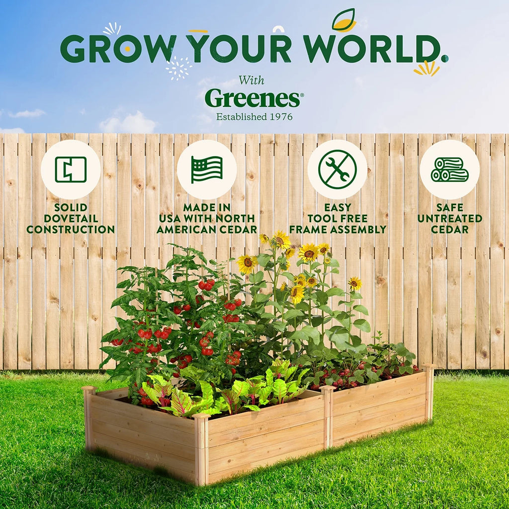 48" x 96" x 17.5" Cedar Raised Garden Bed M393663