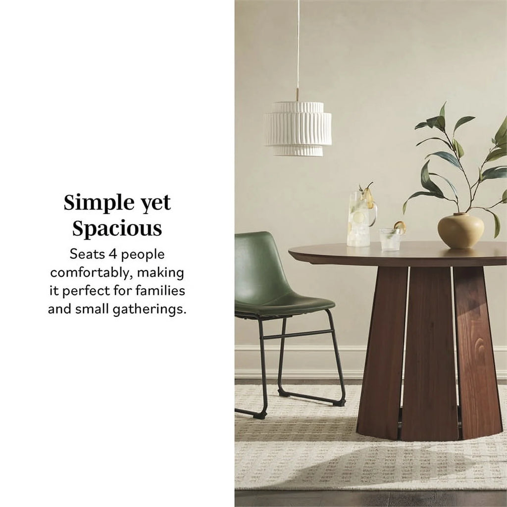 Black Round Pedestal Dining Table E41468