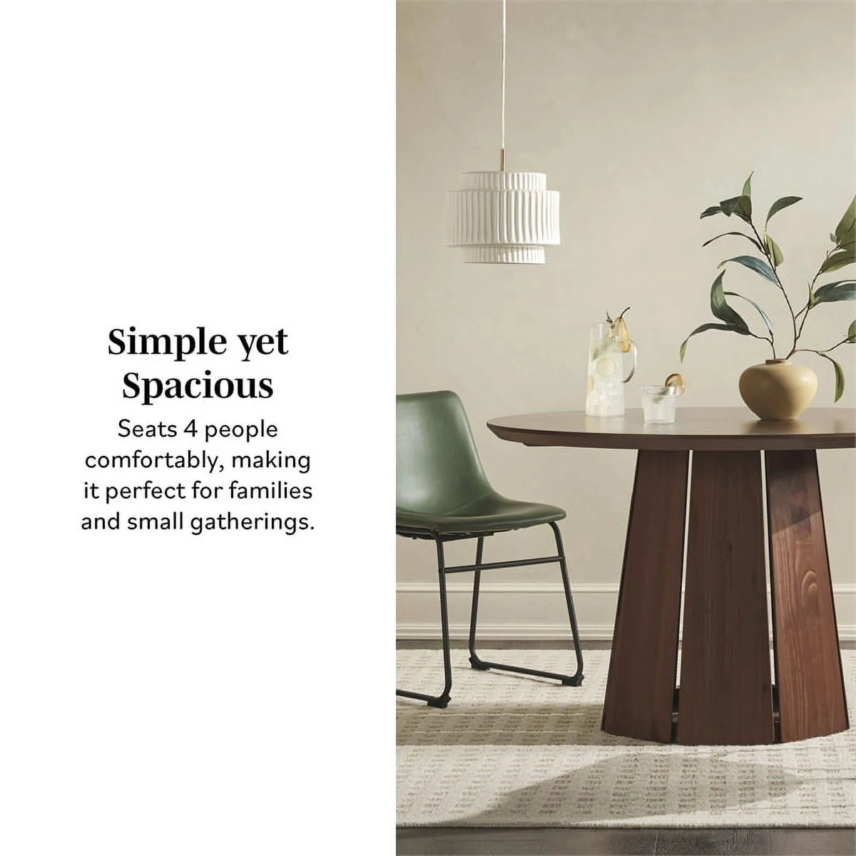 Black Round Pedestal Dining Table E41468