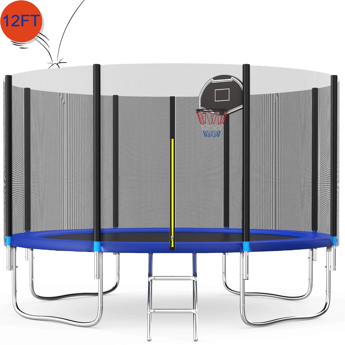 12FT Round Trampoline with Enclosure N905069