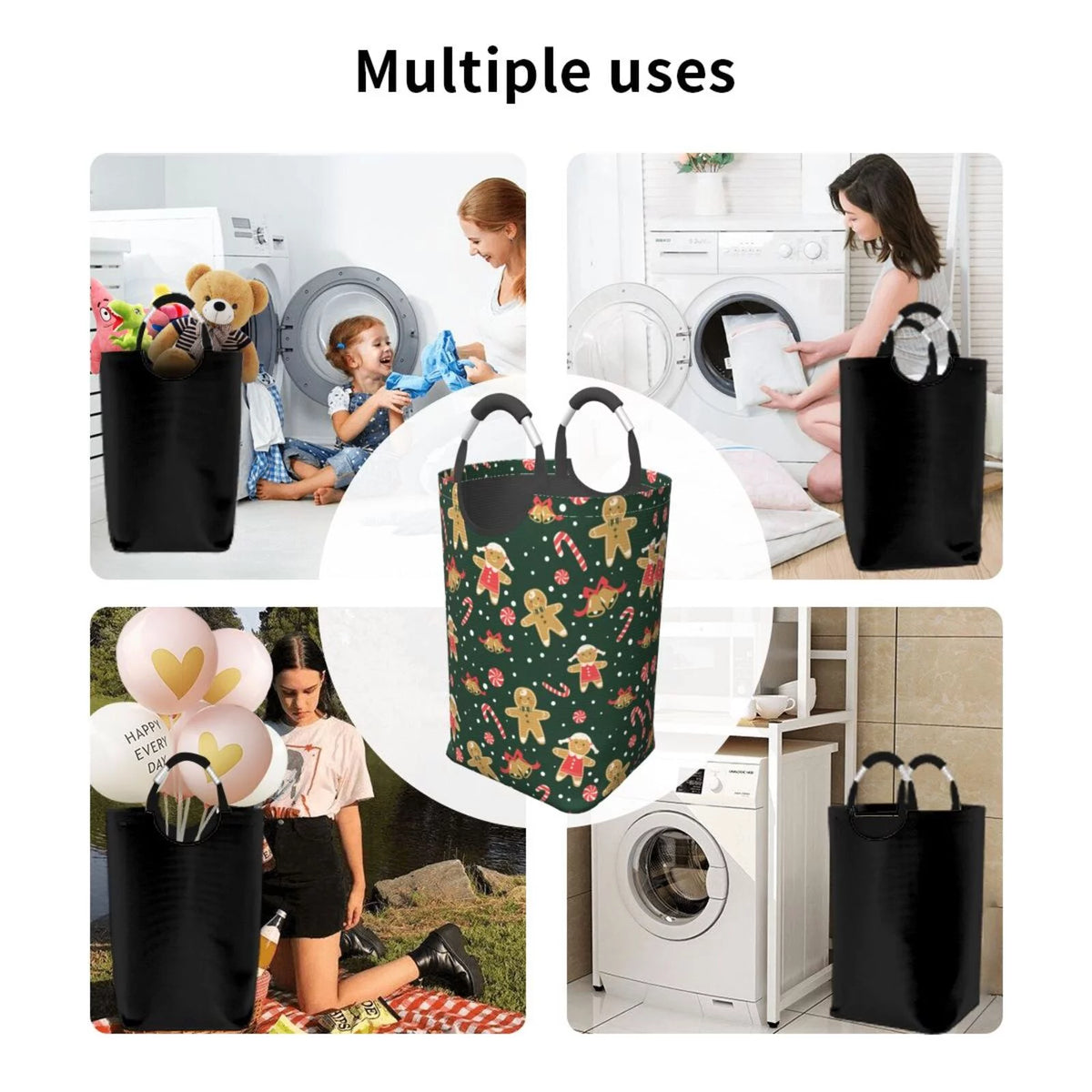 Collapsible Laundry Basket Hamper J8019