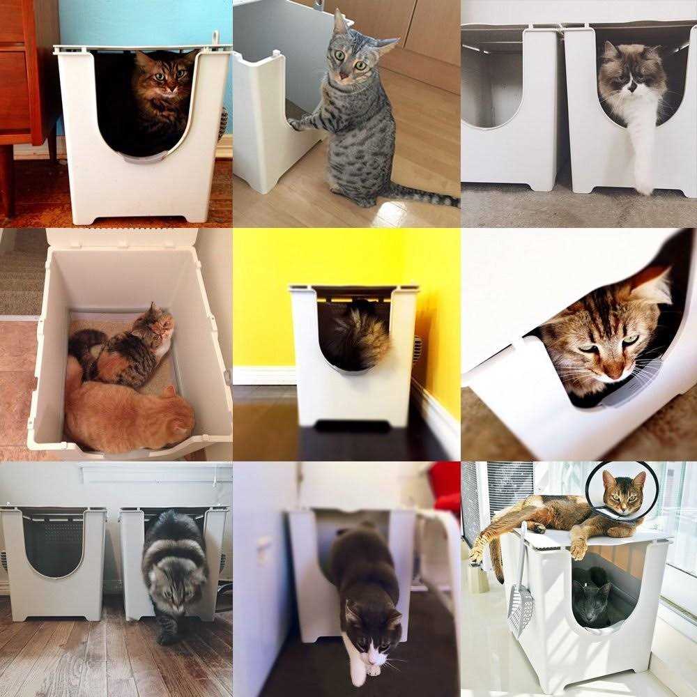 Flip Litter Box with Scoop and Reusable Liner U9244