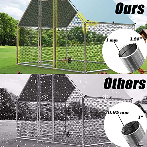 1.25'' Large Metal Chicken Coop with Cover L9136