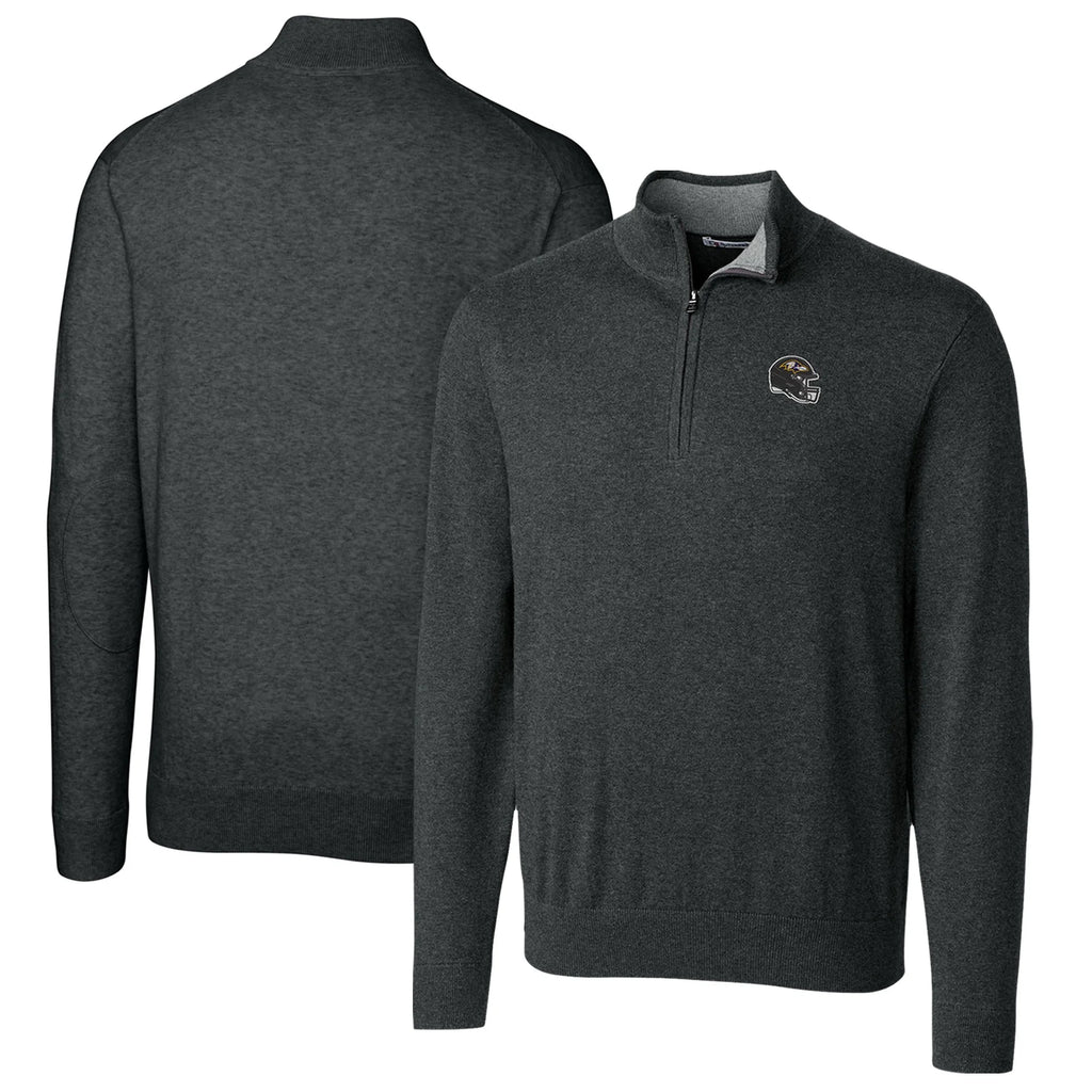 Charcoal Tri-Blend Quarter-Zip Pullover Sweater V29999