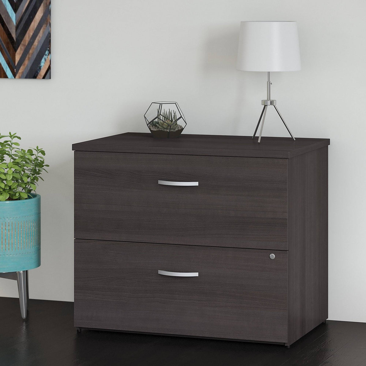 Storm Gray Lateral File Cabinet Q8595