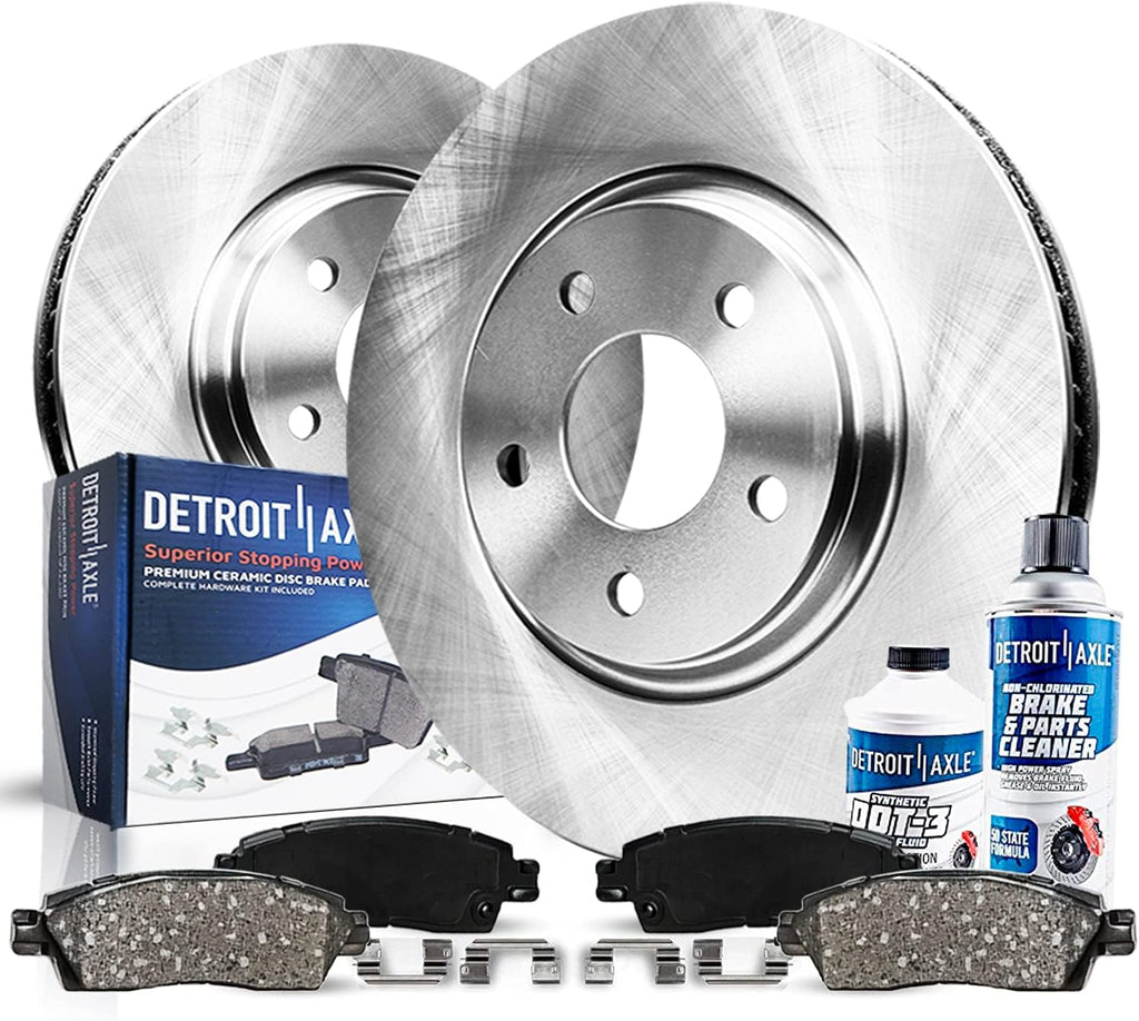 Front Disc Brake Rotors with Ceramic Brake Pads 6pc Set A281