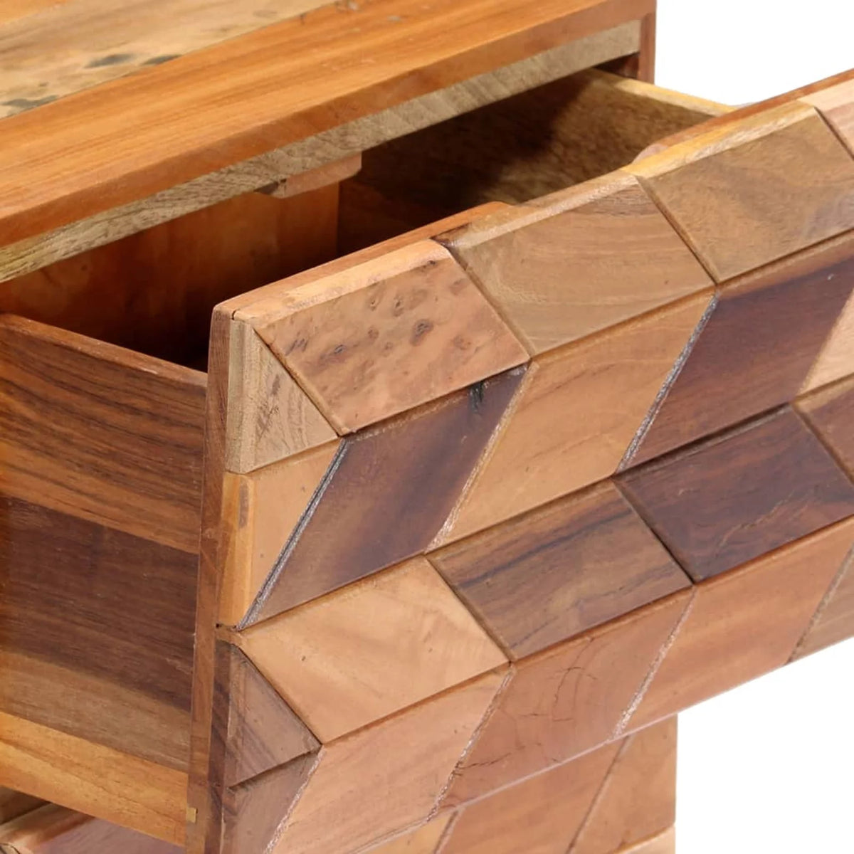 Bedside Cabinet Solid Reclaimed Wood F6538