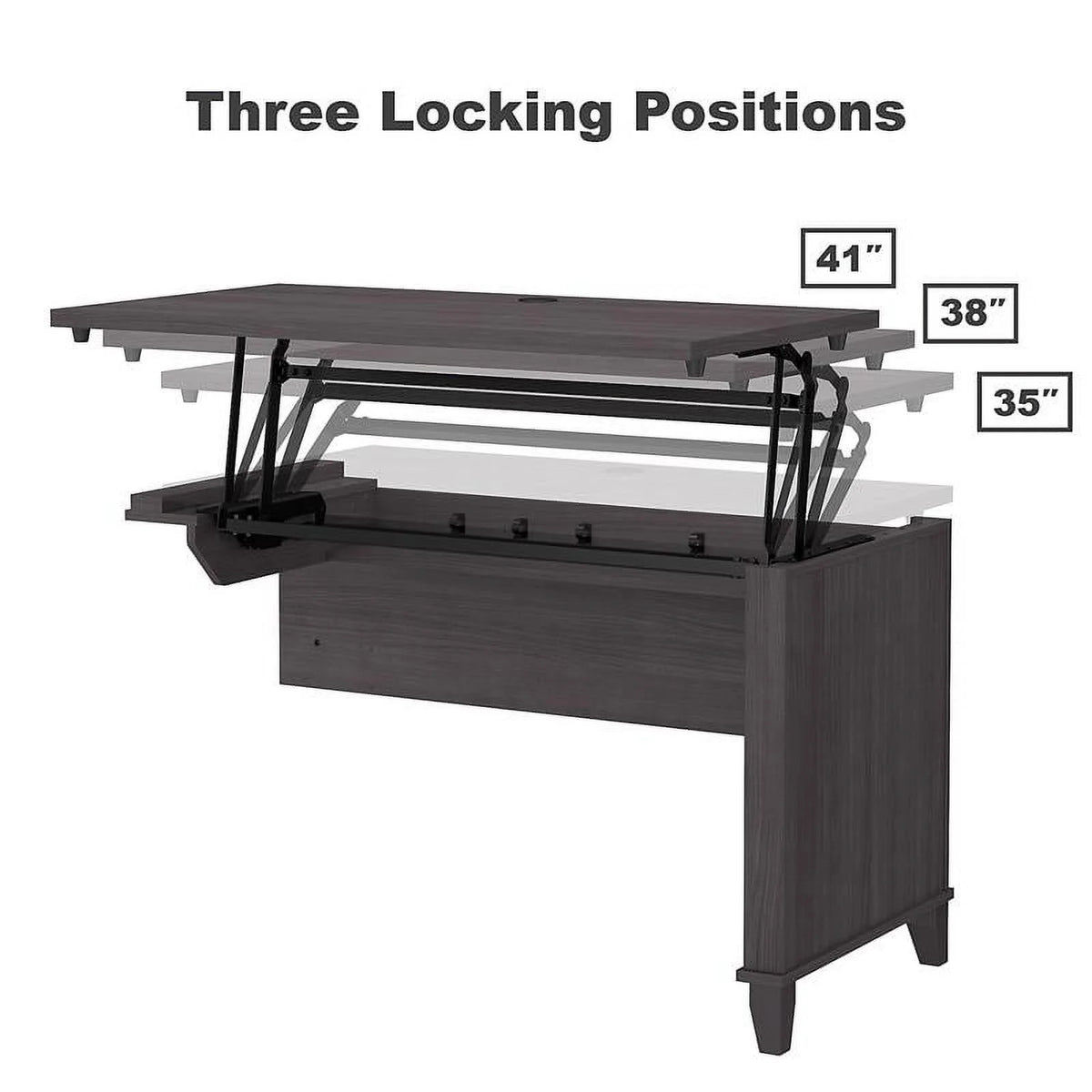 Sit to Stand Desk Set with Bookcase I630620