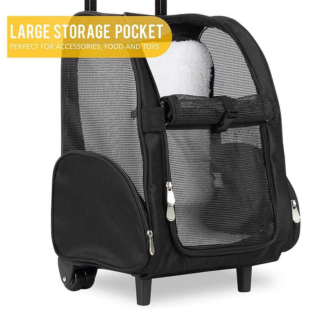 Backpack Pet Travel Carrier with Double Wheels W5746